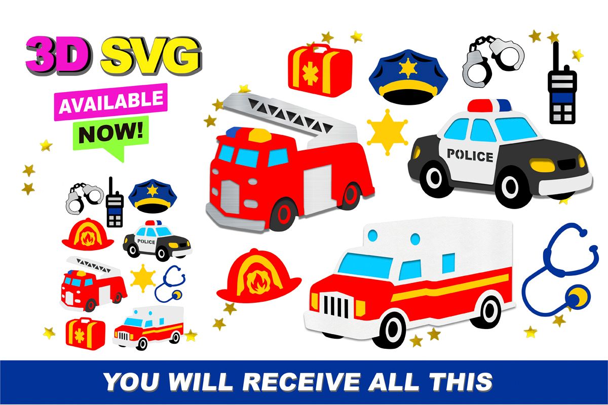 First Responder Elements 3D SVG